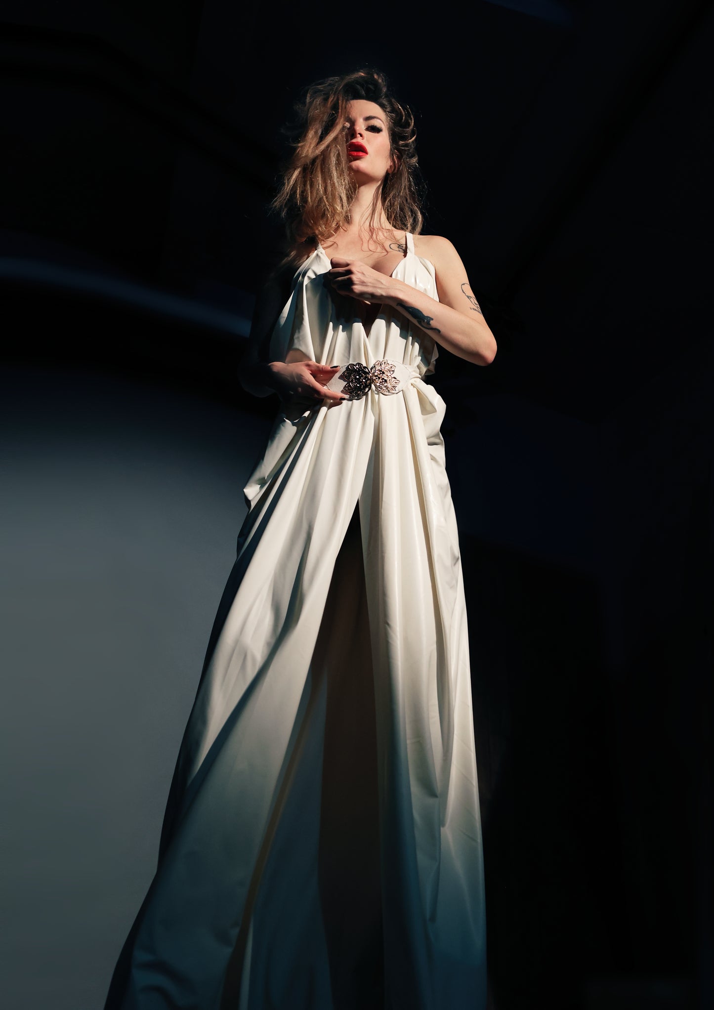 "Athena" Unisize Latex Greek Goddess Toga (Wrap Dress) with Belt