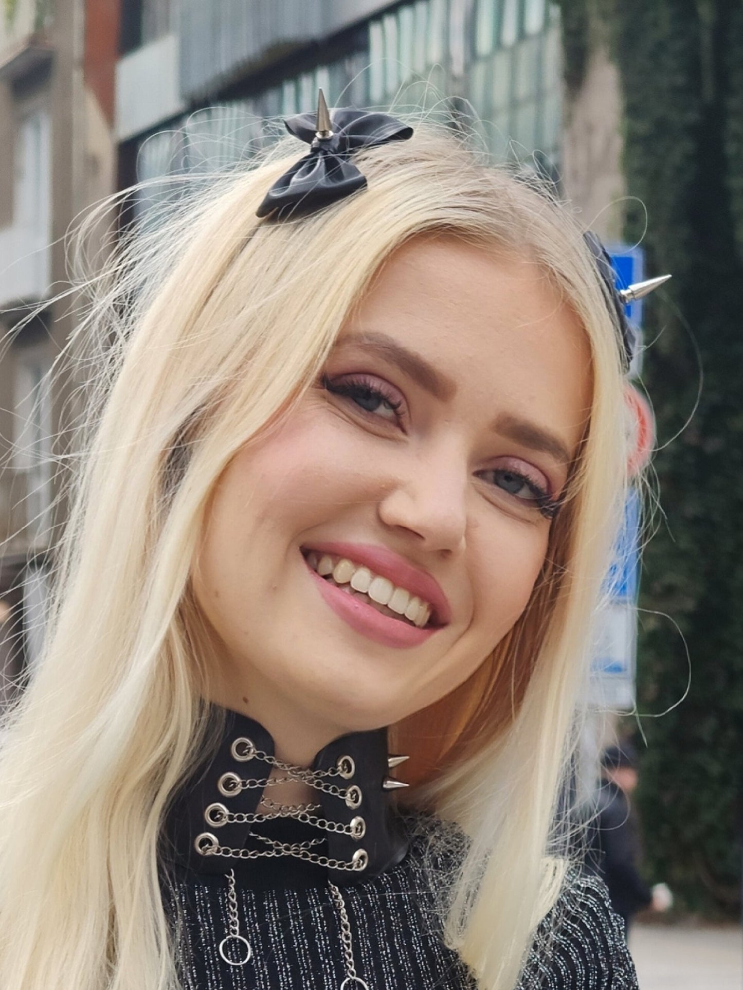 Latex Hair Clips with Bows