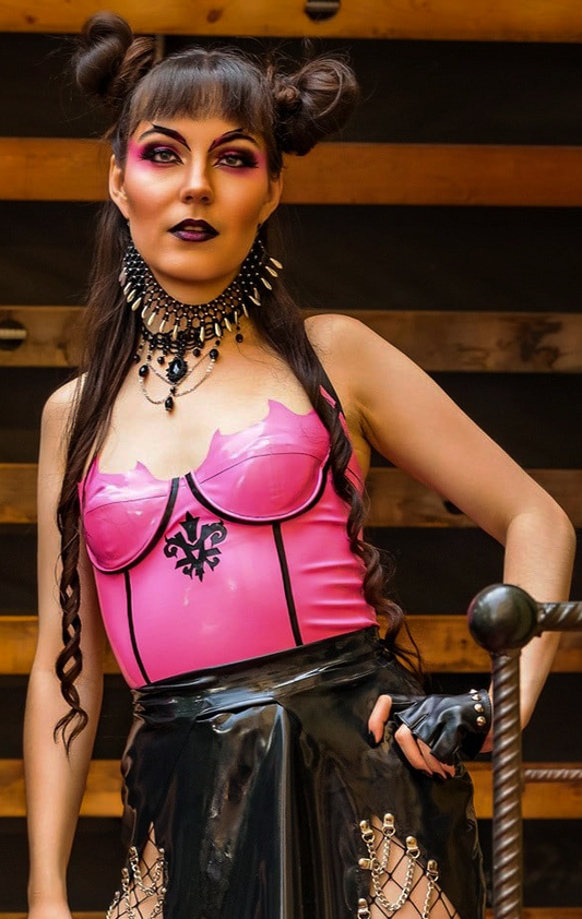 "Batty Rave Rebel" Bra Top with Bat Wings Cups & Removable Straps
