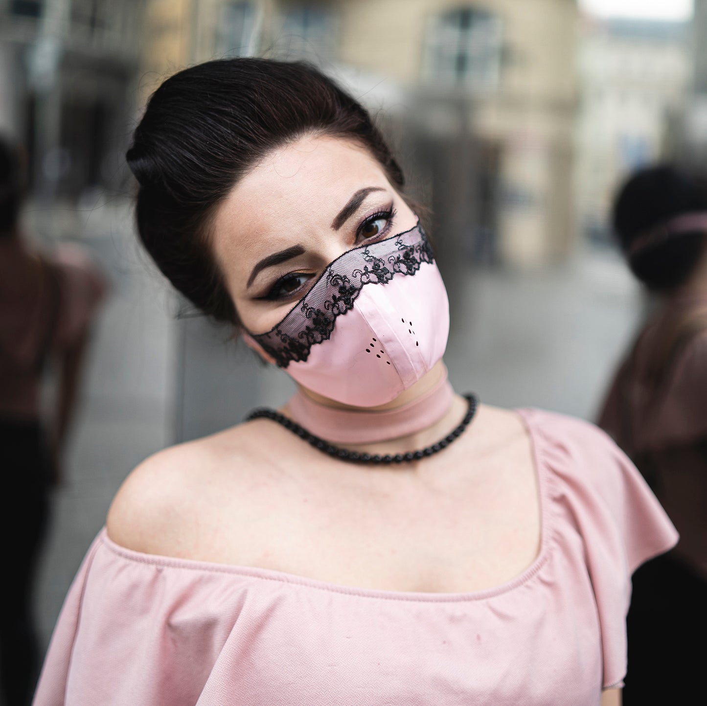 "Lacey" Latex Facemask with Inner Filter
