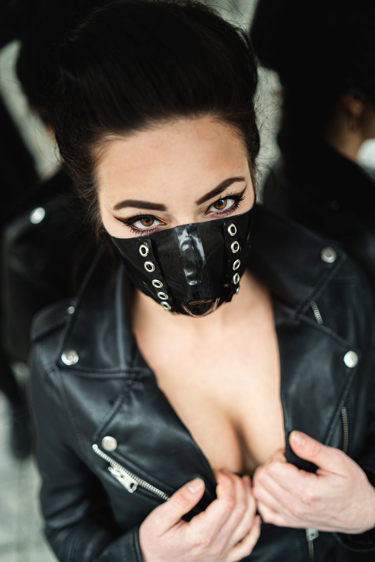 "Black Metal" Latex Facemask with Inner Filter