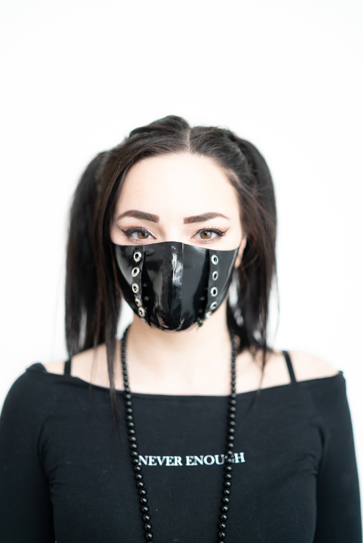 "Black Metal" Latex Facemask with Inner Filter