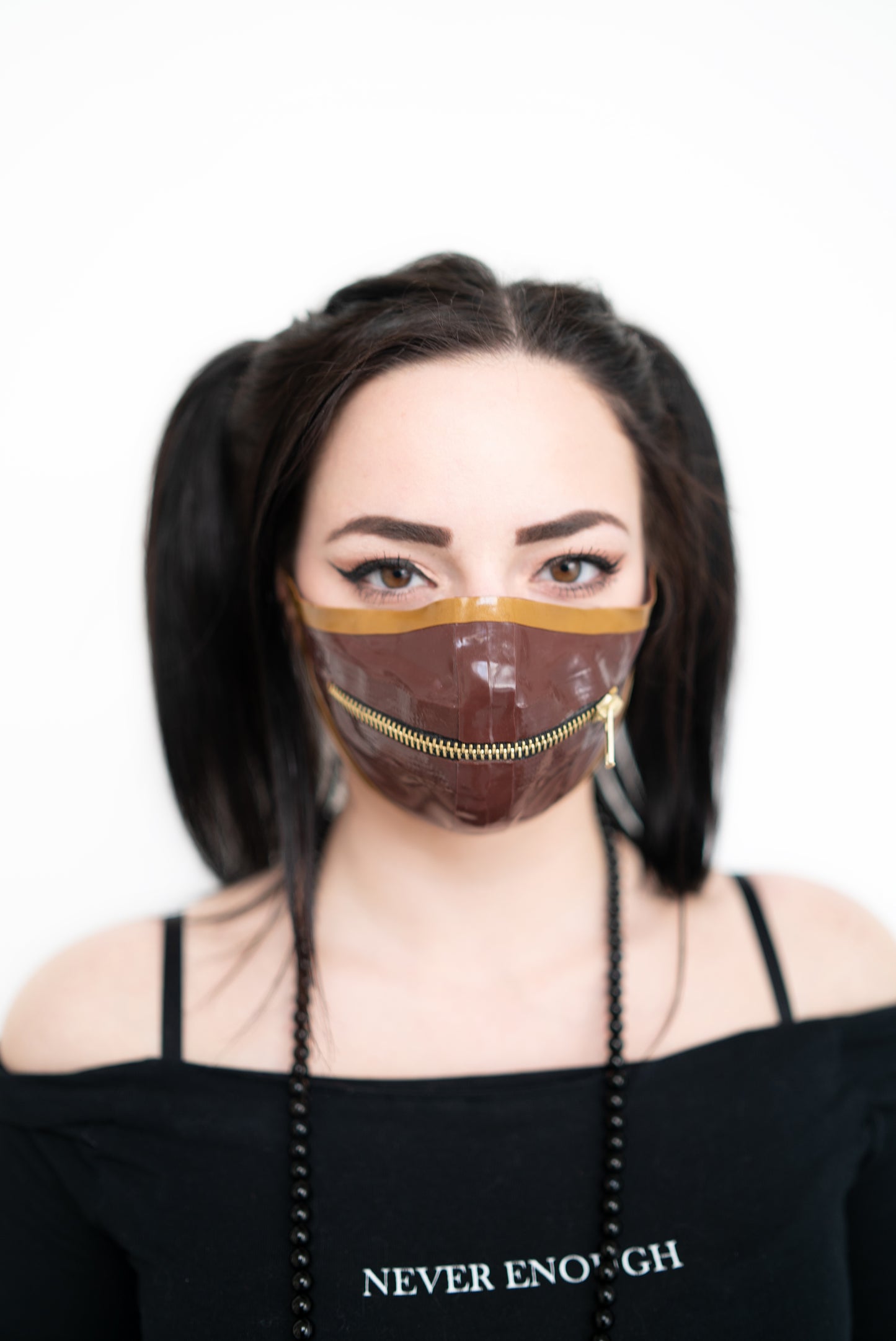 "Chelsea Smile" Latex Facemask with Inner Filter & Front Zipper