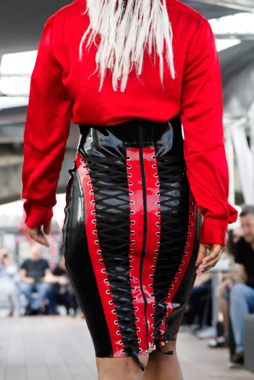 "Femme Fatale" Pencil Skirt with Back Lacing